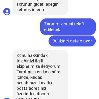 Midas Kripto Uygulamasında Satış Sorunu Ve Yetersiz Destek