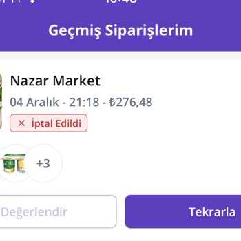Getir Çarşı'dan İptal Edilen Siparişin İadesi Yapılmıyor!