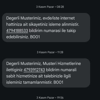 Türk Telekom'un Eksik Hizmet Ve Kayıp İade Talepleri