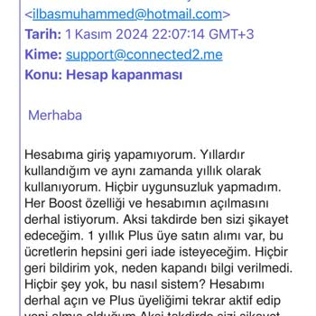 Hesabım Haksız Yere Kapandı, Ücret İadesi İstiyorum