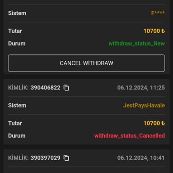 Belatro Casino'da Çekim Talebi Sorunu