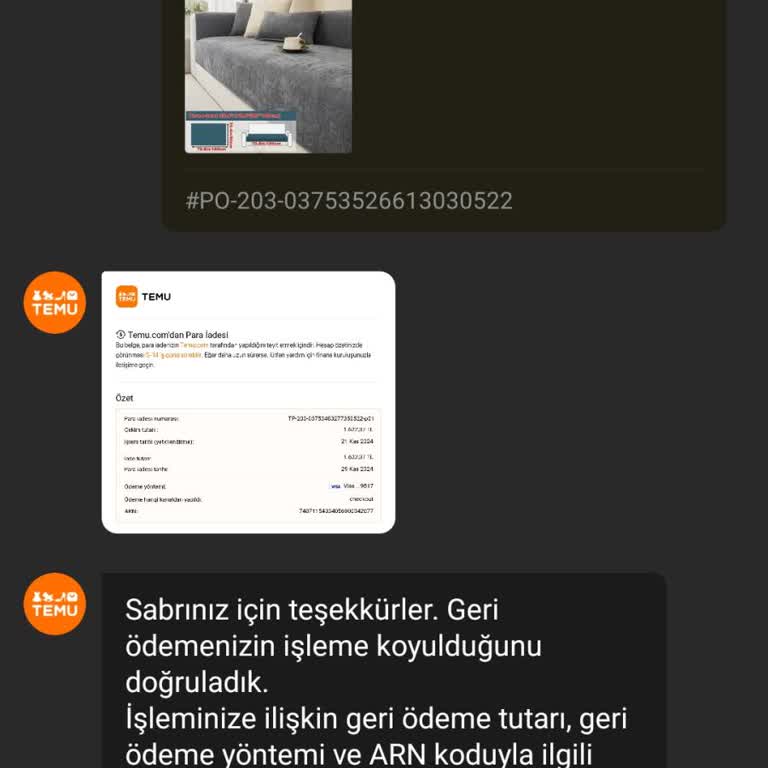 Para İadesi Ziraat Hesabıma Yansımıyor