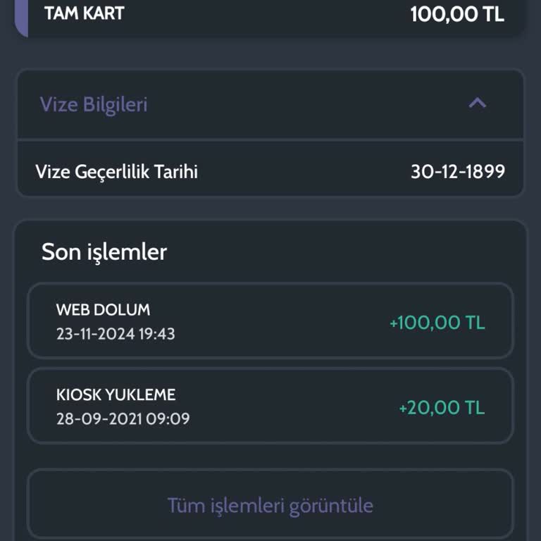 Yüklenen Bakiye Otobüste Kullanılamıyor