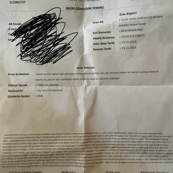 Modem Kurulumu Ve İade Sürecinde Yaşanan Sorunlar