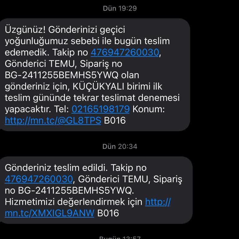 Yanlış Teslimat Ve Ulaşılamayan Şube Sorunu