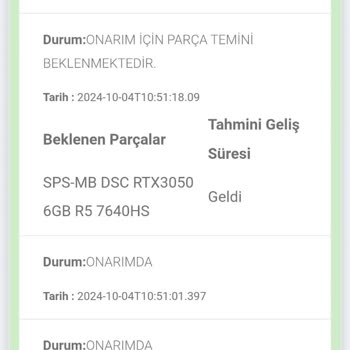 HP Onarım Merkezi'nin Teslimat Gecikmesi Ve Müşteri Hizmetleri Sorunu