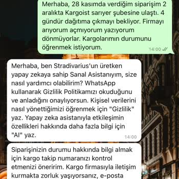Kargoist'in Teslimat Gecikmesi Ve İletişimsizlik Sorunu