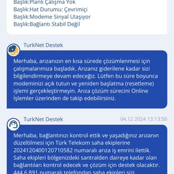 TurkNet İnternet Kopma Sorununa Çözüm Bekliyorum