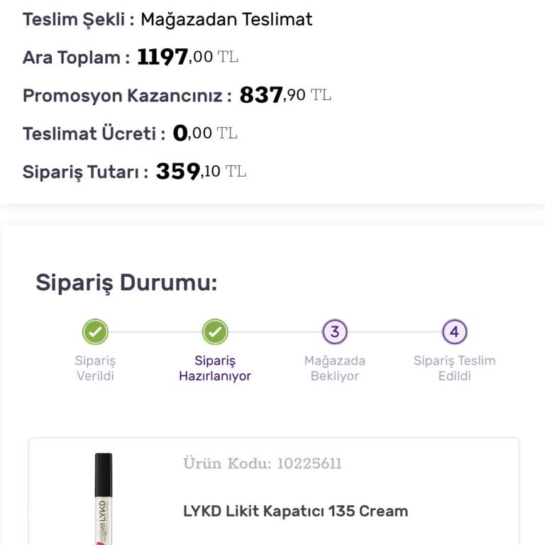 Mağazadan Teslim Alımında Gecikme Ve İletişim Eksikliği