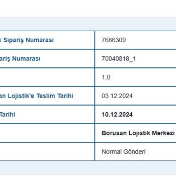 Borusan Lojistik'te Bekleyen Monitör Kargom Nerede?