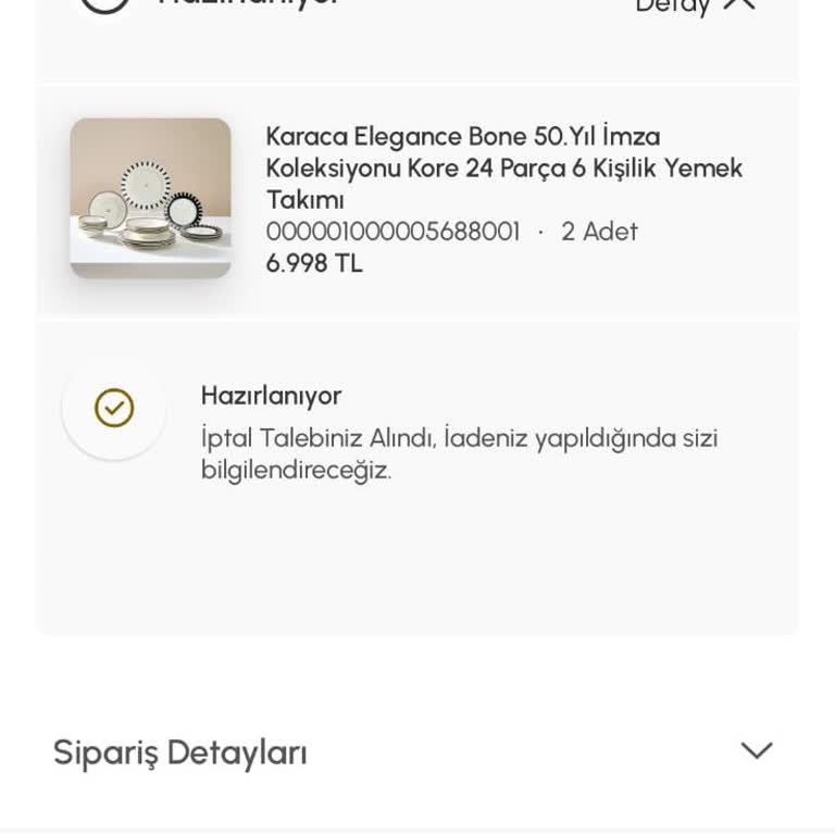 İptal Edilen Siparişin Para İadesi Sorunu