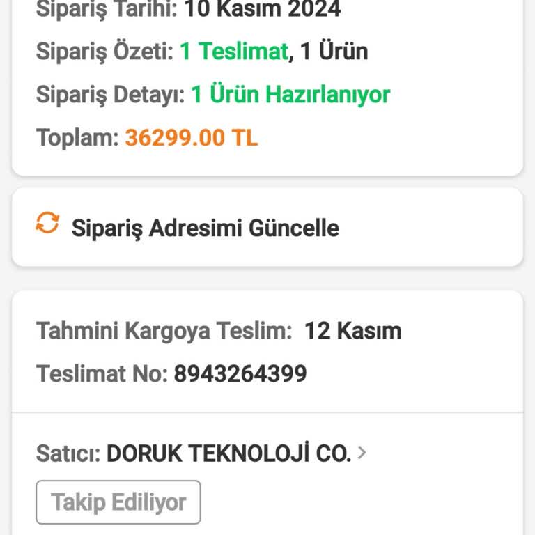 Trendyol'da Dyson Ürün Teslimat Sorunu