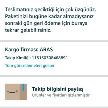 Aras Kargo'nun Teslimat Yapmaması Ve İletişim Eksikliği