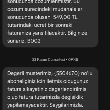 Haksız Fatura Ücreti Ve Çözülemeyen İnternet Sorunu