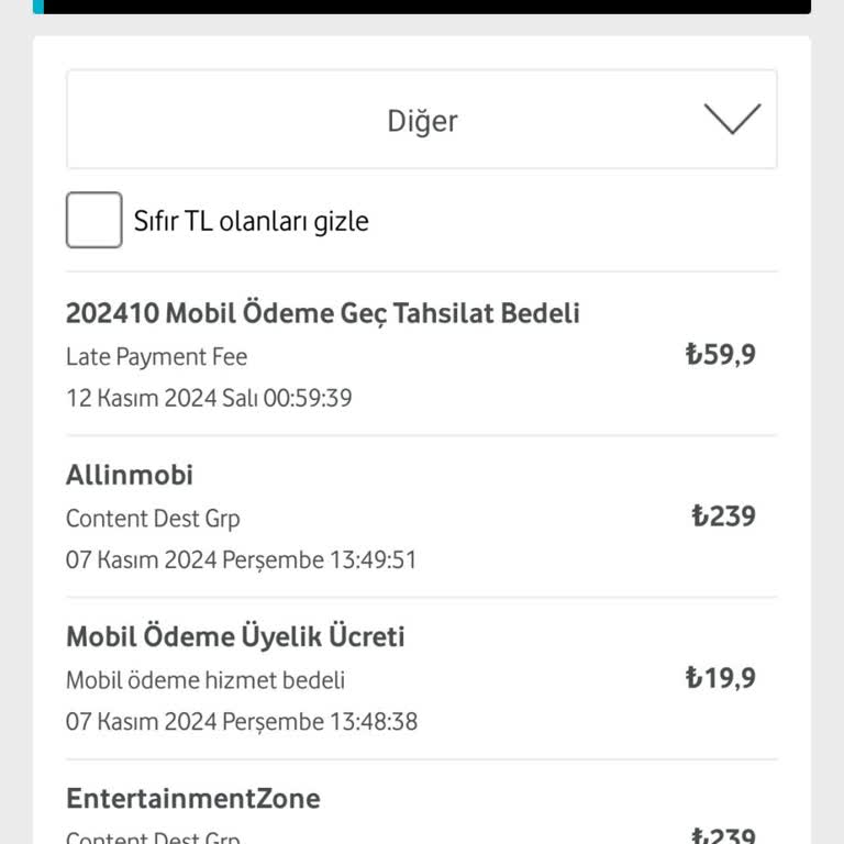 Vodafone'dan Bilinmeyen Üyeliklerle Gelen Fahiş Faturalar