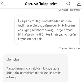 Kayıp Sipariş Ve Yanıltıcı Teslimat Beyanı