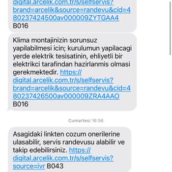 Arçelik'ten Klima Montaj Sorunu Ve Yetersiz Hizmet