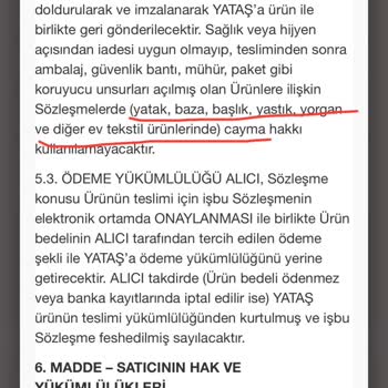 Yataş'tan İade Sorunu: Cayma Hakkı Reddedildi