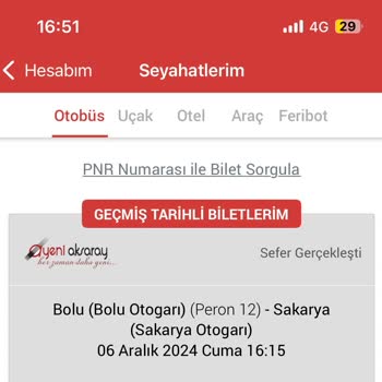 O Biletten Bilet Değişikliği Ve Koltuk Sorunu