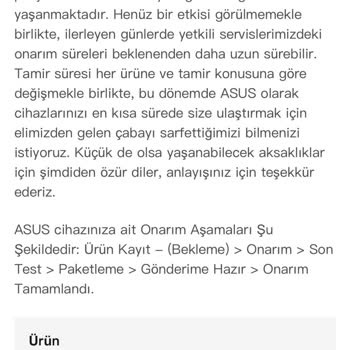 Asus Servis Sürecindeki Gecikmeler Ve Çelişkiler