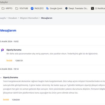 Kargolanmayan Ürün Ve İlgisiz Müşteri Hizmetleri