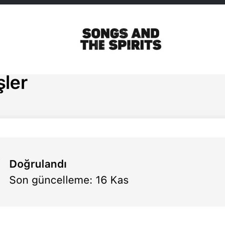 Songs And The Spirits Sipariş Teslim Edilmedi Ve Yanıltıcı İletişim
