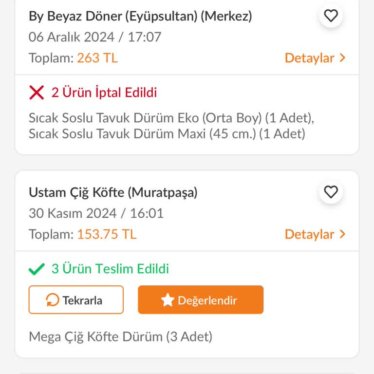 Trendyol GO'da Sipariş İptali Ve Zaman Kaybı