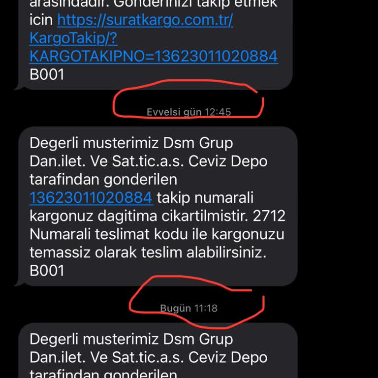 Sürat Kargo'nun Teslimat Sorunları