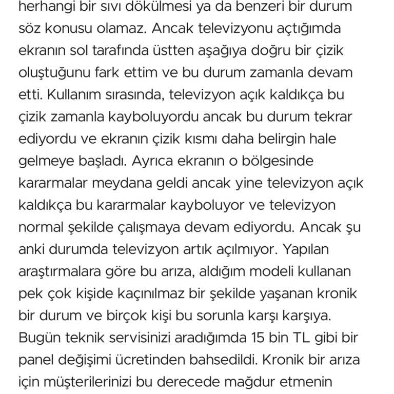 Samsung TV Ekran Sorunu Ve Tekrarlayan Arızalar