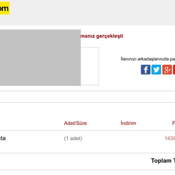 Sahibinden Yanlış Bilgilendirme Ve İade Sorunu!
