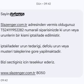 Sipariş İptali Ve Geç Kargo Sorunu