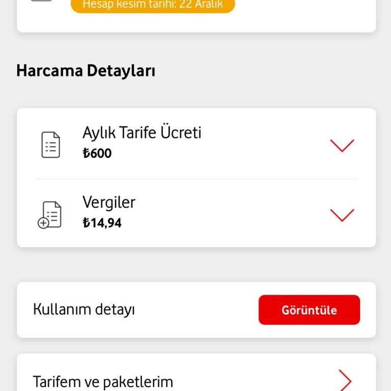Vodafone'un Sürpriz Fatura Şoku