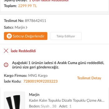 Kalitesiz Çizme Ve İade Sorunu