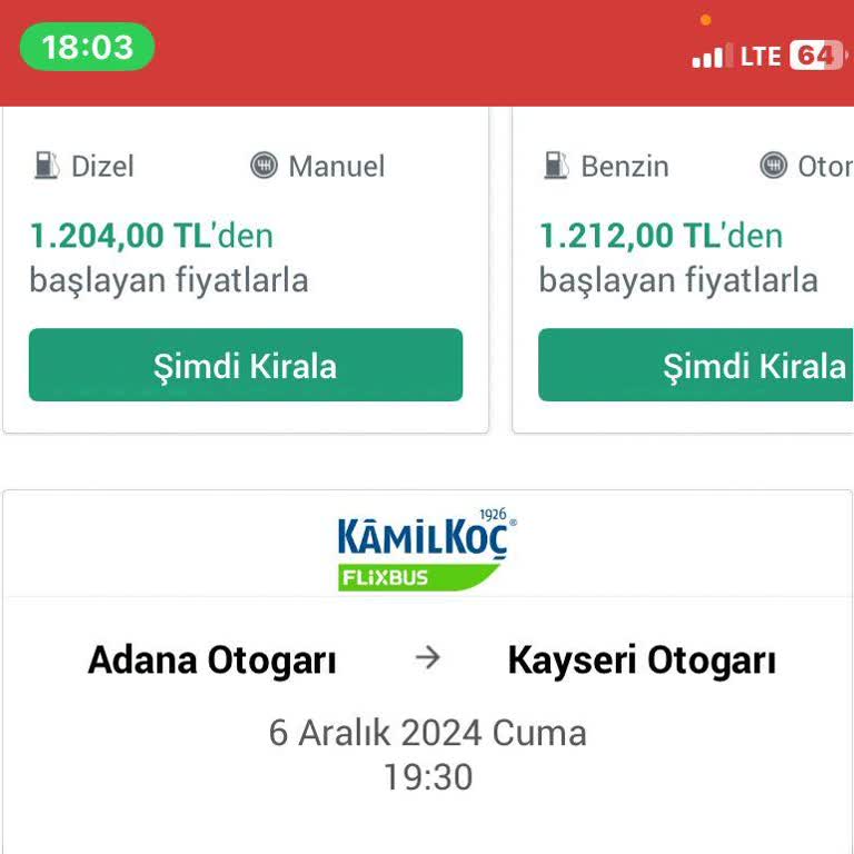 Otobüs Rötarı Ve İptal İşlemi Sorunu