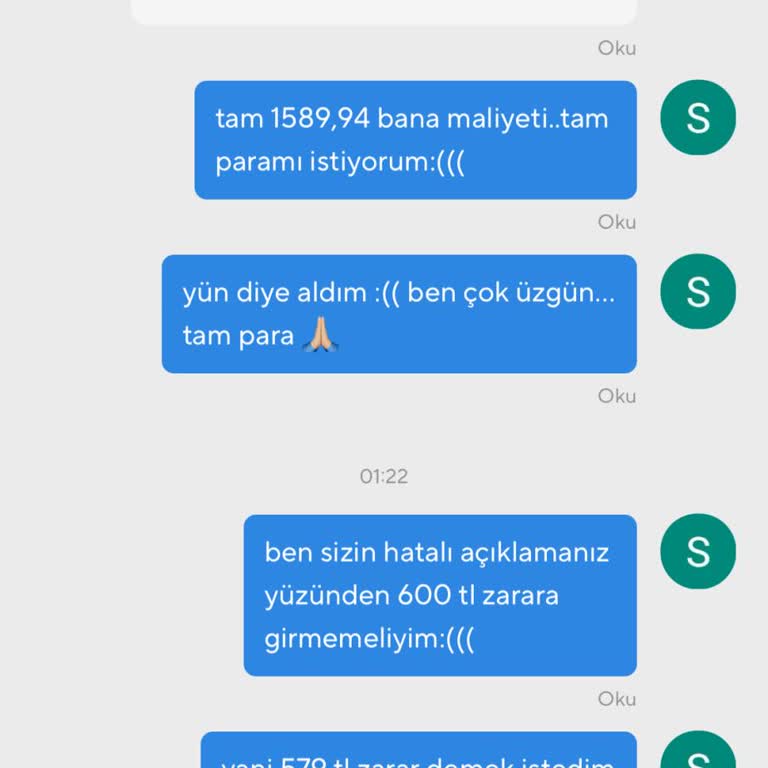 Yanlış Ürün Ve Eksik Para İadesi Mağduriyeti