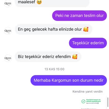 Ques Store Moda'da Uzayan Teslimat Sorunu