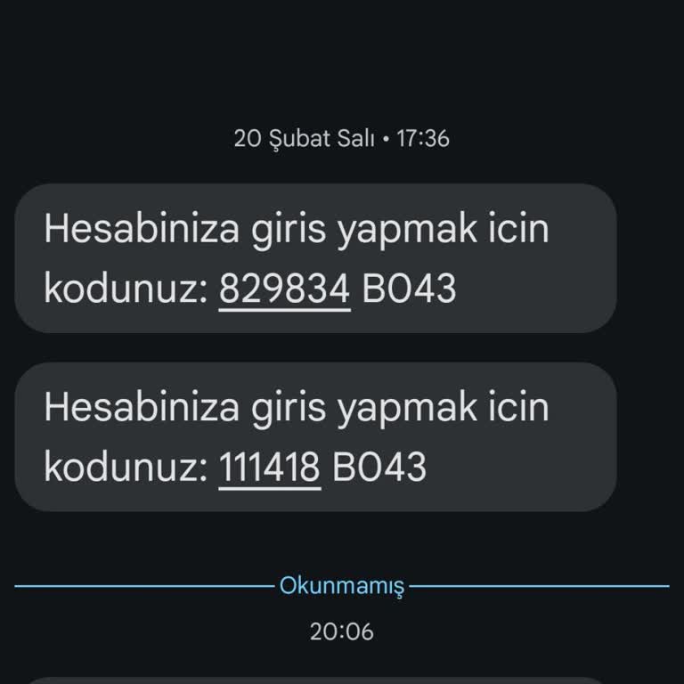 Alotell'den Gelen Yetkisiz Mesajlar