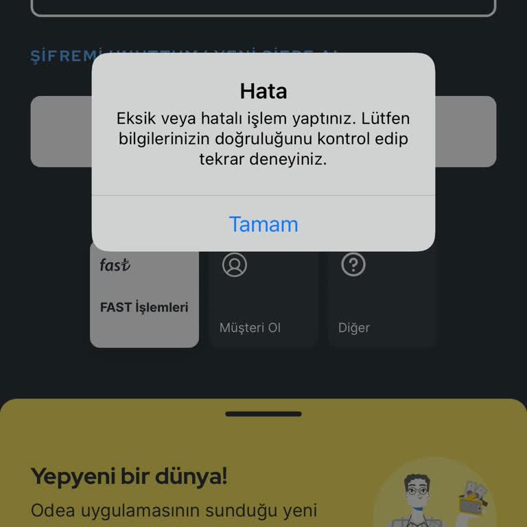 Odeabank Uygulama Erişim Sorunu Ve Kredi Kartı Ödeme Engeli