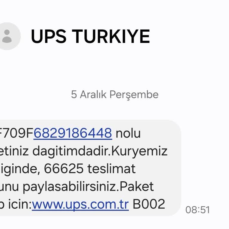 UPS Türkiye Kargo Teslimatındaki Gecikme Ve Müşteri Hizmetleri Sorunu