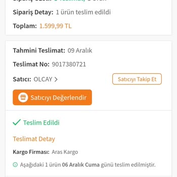 Teslim Edilmeyen Ürün Sorunu
