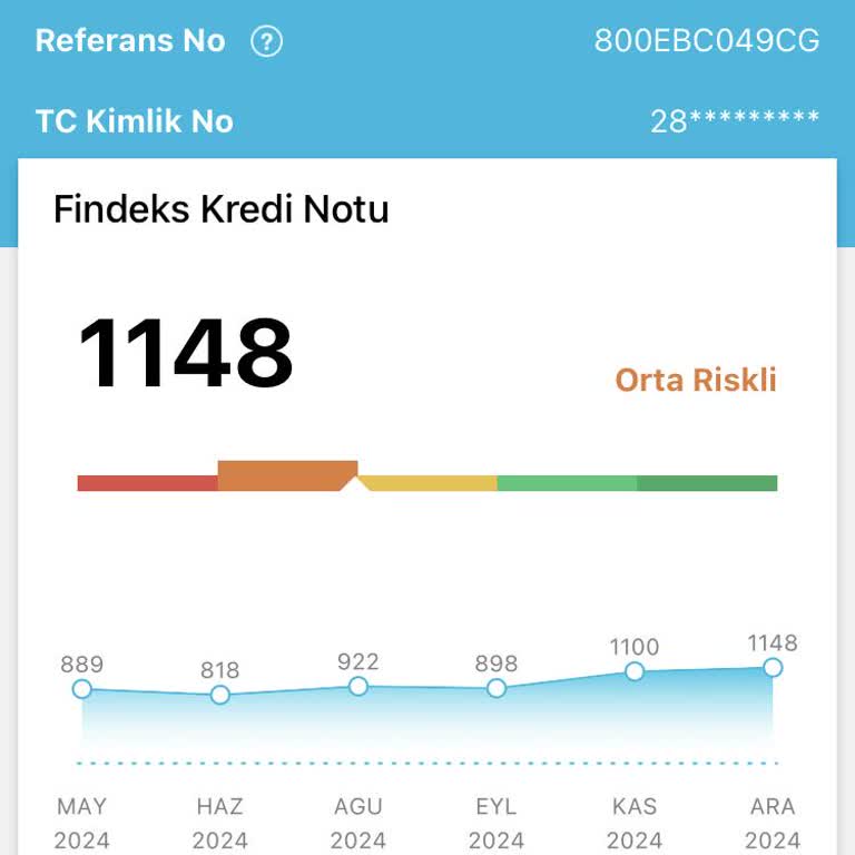 Findeks Puanım Yanlış Kategoride Görünüyor