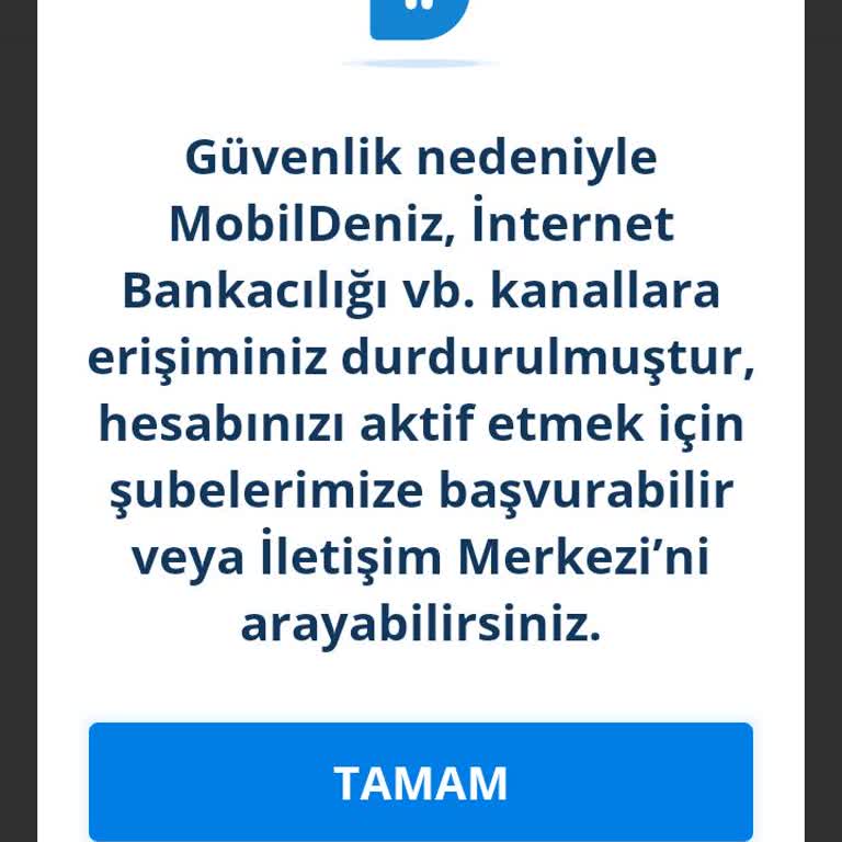 Denizbank Hesabıma Sebepsiz Bloke Koydu