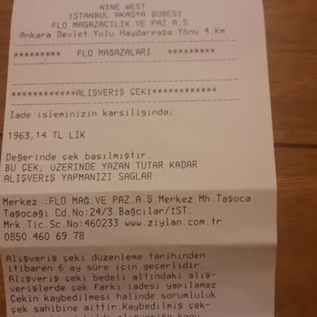 Nine West'ten Alınan Ayakkabıda Değişim Ve İade Sorunu