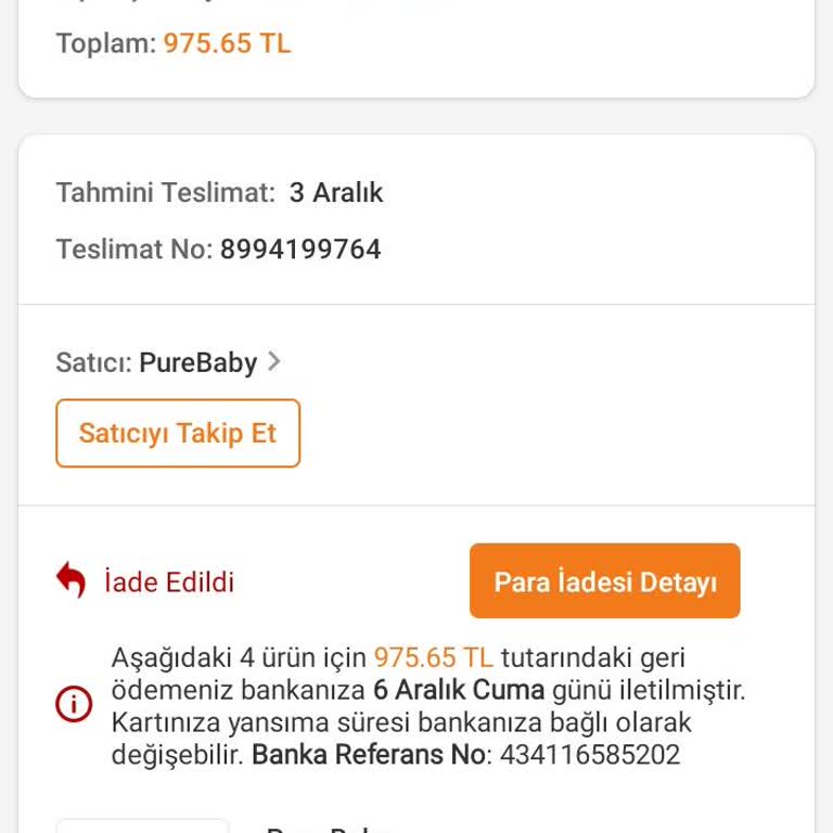 Sürat Kargo İle İletişim Sorunu Ve Geciken İade