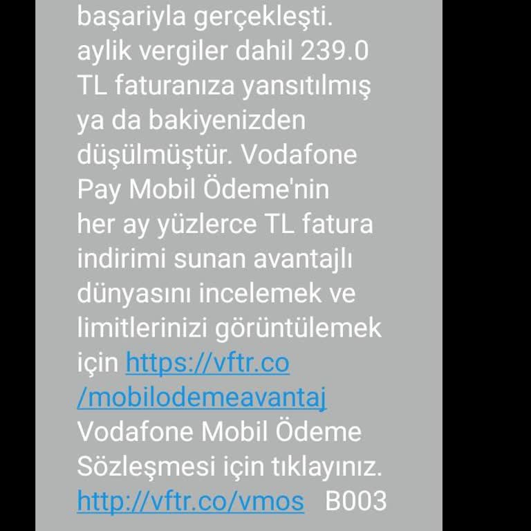 Vodafone Pay İstenmeyen Abonelik Ücretlendirmesi
