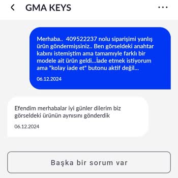 Yanlış Ürün Gönderimi Ve İade Sorunları