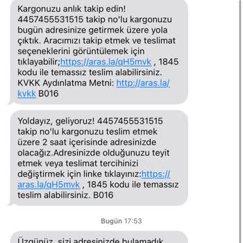 Aras Kargo'nun Yanlış Yönlendirmesi Ve İletişim Sorunları
