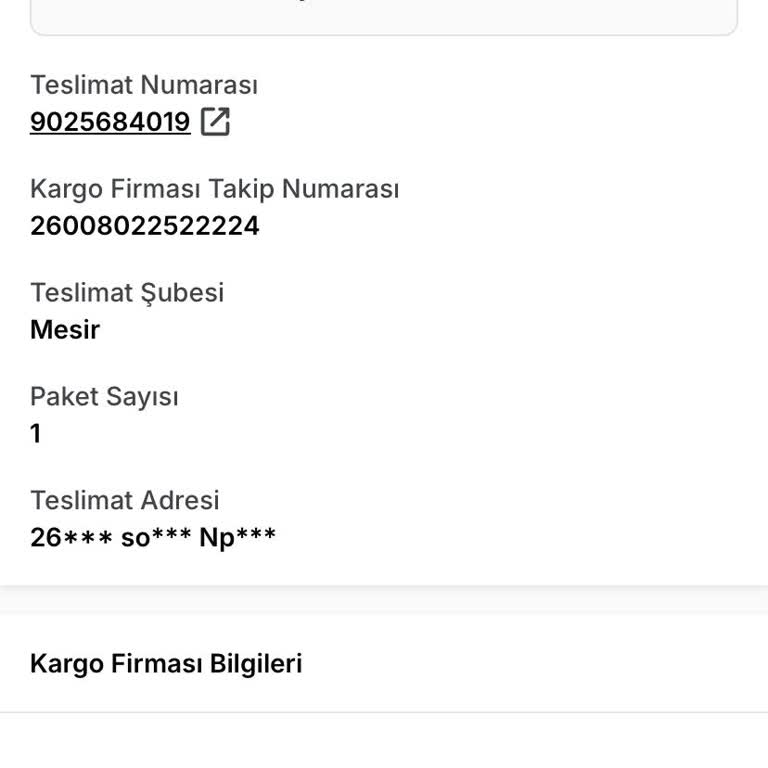 Teslim Edilmeyen Kargo Sorunu