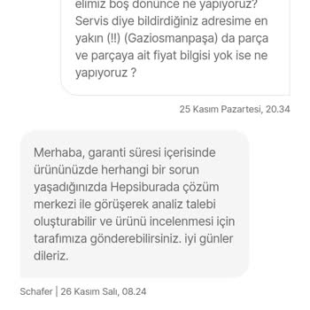 Schafer Çay Makinesi Tamir Sürecinde Müşteri Mağduriyeti