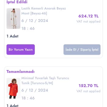 Ürün İptali Ve Geri Ödeme Sorunu